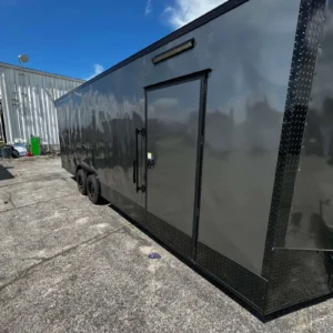 2023 Fast Cargo 8.5×28 Enclosed Charcoal Gray Blackout Trailer
